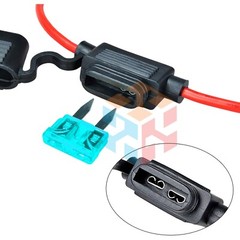3 Pack 12 Gauge 15A ATC Mini Blade Holder Copper Wire Add Circuit Fuse Tap