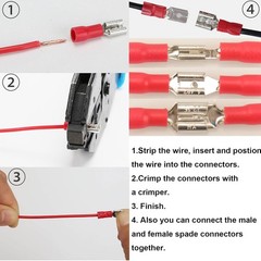 1200PCS Assorted Insulated Electrical Wire Terminals Crimp Connectors Spade Kit