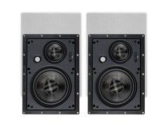 Monoprice 3-Way Carbon Fiber In-Wall Speakers – 6.5in (Pair) W/ Magnetic Grille