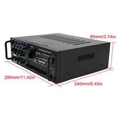🔥Sunbuck 110V 2000W 2CH EQ Bluetooth Stereo Amplifier Support USB Disk SD Card