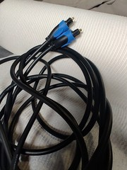 TOSLINK Male to Male Digital Optical Audio Cable, Black/Blue, 10ft