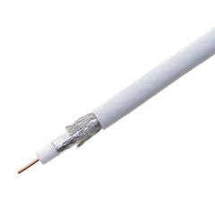18AWG RG6 Coaxial Dual Shield Outdoor Cable for Satellite TV – White