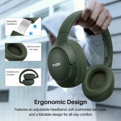 TOZO HT3 Wire/Wireless Headphones Bluetooth 6.0 Foldable Adjustable Headband