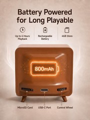 Mini Retro Tiny TV, 2 Inch Screen HD Display Real Working 2 inches, Brown