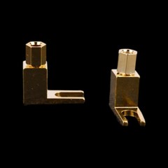 20 Pcs Gold Plated Spade Banana Plug Audio Speaker Cable Connector Adapter US