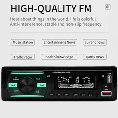 Single Din Car Stereo Bluetooth Receiver with USB FM Radio Aux SD Input Player
