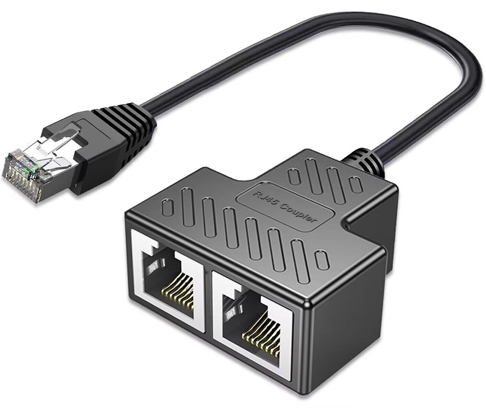 Ethernet Splitter 1 2 RJ45 Network Starlink Adapter LAN Cable Cat 5/5e/6/7/8