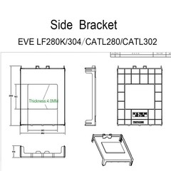 Battery Holder Bracket+Foam Board for 3.2V 280Ah 320/310Ah LiFePo4 Cell Pack AEU