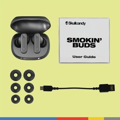 Skullcandy Smokin’ Buds XT Wireless in-Ear Earbuds True Black NEW