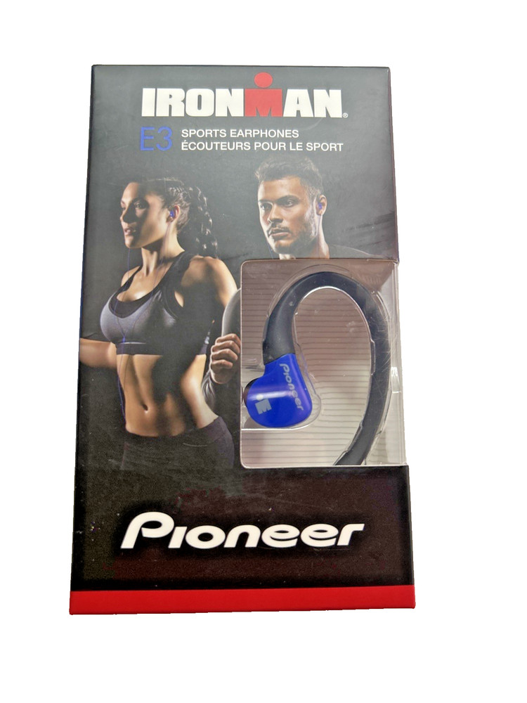 Pioneer Ironman E3 Sports Earphones Blue, SE-E3M(L), New in Box