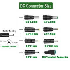 24V 2.5A DC Power Supply Adapter, 60W AC 100-240V 50-60Hz to 24Vdc 2.5Amps Tr…