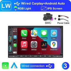 7″ Single 1Din Touch Screen Stereo Bluetooth Radio Car Apple/Android Carplay GPS