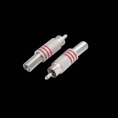 20Pcs RCA Stereo Male Connector Plug with Spring Coax Audio Solder Adapter USA