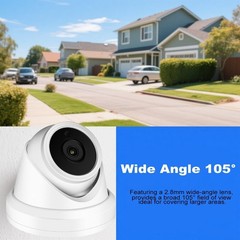 4MP PoE IP IR Night Vision Turret Camera Outdoor/Indoor Metal Housing 2.8mm