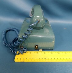 VTG Cortelco AT&T Deep Teal Wall Mount Landline Push Button Telephone Untested