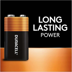 Coppertop 9V Battery, 2 Count (Pack of 1), Long-Lasting All-Purpose Alkaline 9V