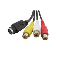 PC/Laptop VGA SVGA TO S-Video 3 RCA Composite AV TV Out Converter Adapter Cable