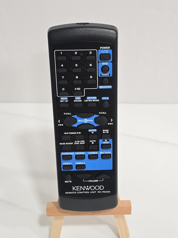 Kenwood RC-R0509 Wireless Remote Control, Black/Blue, For Kenwood RC-R0509 MINT