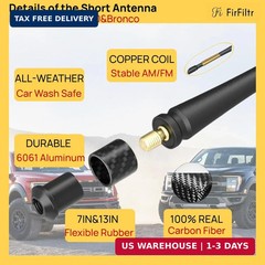 7IN Short Antenna for Ford F150 2009-2026,2017-2026 F250 F350 Super Duty & Bronc