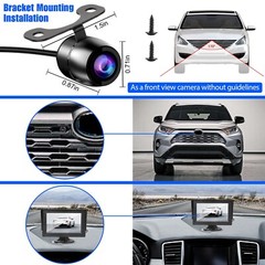 4.3‘’ Rear View Mirror Monitor No1 Bracket + Reversing Backup Camera Waterproof