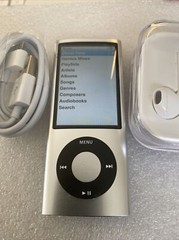 Apple iPod nano 5th Generation Silver (8 GB) New Battery Installed Big Bundle
