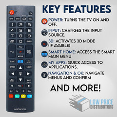 New LG Universal TV Remote Control Replacement for ALL LG Smart TVs