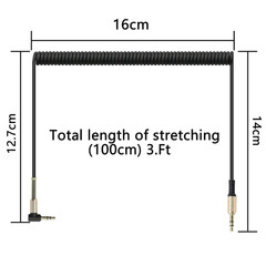 3.5mm Male to Male AUX Cable Cord L-Shaped Right Angle Car Audio Headphone Lot