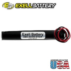 Exell 2.4V 1000mAh NiCd Battery Pack w/ Wire Leads Solar Exit Emergency Lighting
