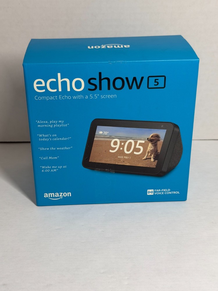 Amazon Echo Show 5 (1st Gen) Black Smart Display 5.5″ – Charcoal B12