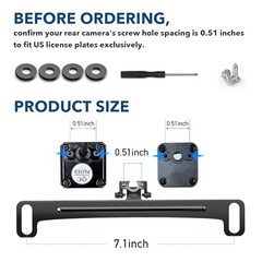 Universal Stainless Steel Backup Camera Mount – 170° Adjustable 2026 Upgraded