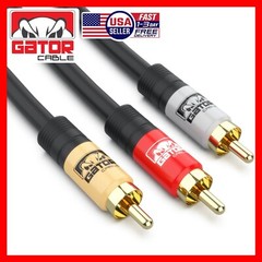 3-RCA Composite Cable Red White Yellow Stereo Audio Video AV TV VCR DVD