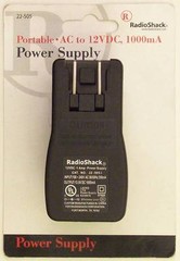120VAC to 12VDC 1000mA Power Supply Cigarette Lighter Socket ~ RadioShack 22-505