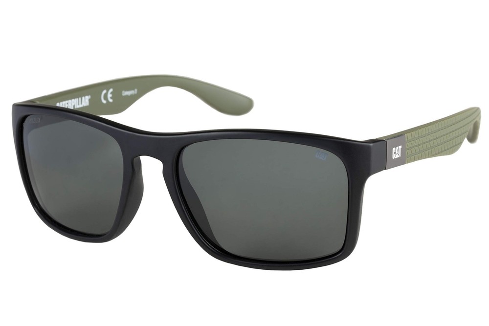 CAT YARDER Men’s Polarized Square Sunglasses, UV400 58 mm, Matte Black