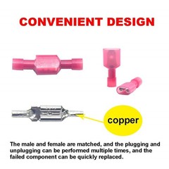 20-300PCS Spade Wire Electrical Crimp Terminals Nylon Fully Insulated Connectors