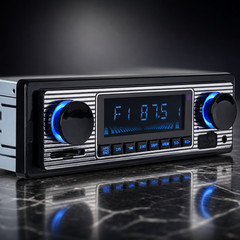 Retro Classic Car Stereo Bluetooth FM Radio MP3 USB AUX SD Single DIN Handsfree