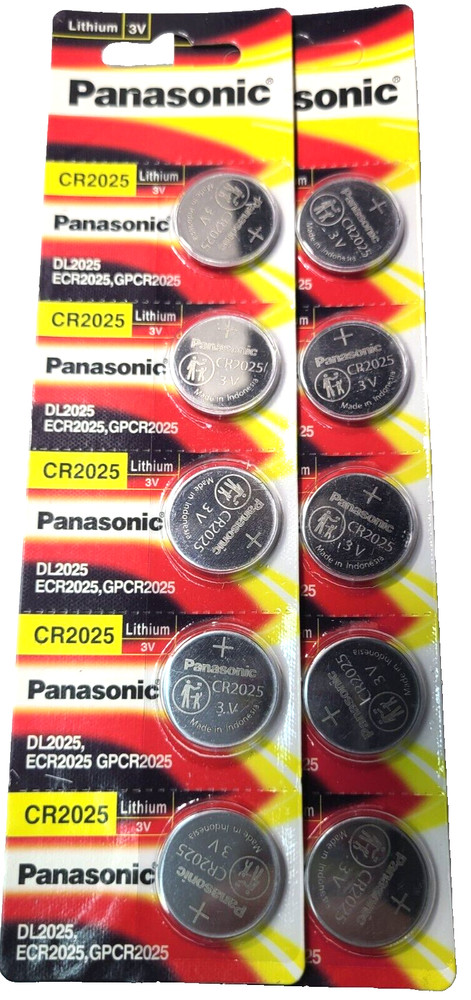 CR2025 PANASONIC 10PK 3V LITHIUM (GREAT EXP 2034) DL2025 ECR2025 FREE SHIP&TRAK