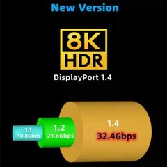 DisplayPort 8K HD Cable 1.4 8K@60Hz 4K@240Hz 32.4Gbps DP to DP Cable 1.5M / 4.92