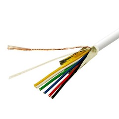 Security Wire Burglar Alarm 22/6 Cable 500FT Stranded Shielded White 500 ft