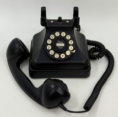 Crosley Model CR62 Classic Desk Phone Black Push Button Land Line Rotary NWOP