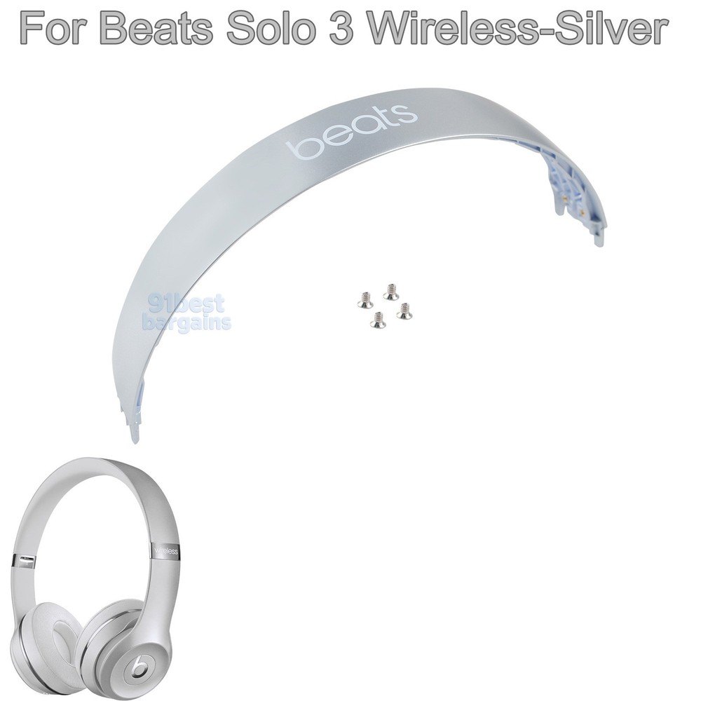 Replacement Headband for Beats By Dr. Dre Solo 3 Wireless Silver