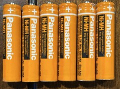 Panasonic AAA Rechargeable Batteries HHR-55AAABU NI-MH 6 PACK NEW!