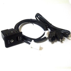 Vehicle AUX USB Socket 8-Pin Interface Cable adapter wire harness for Nissan 201