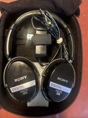 Vintage Sony MDR-NC500D Digital Headband Headphones – Black W/ Case, Power Adapt