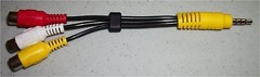 LG COMPOSITE AUDIO/VIDEO A/V 3.5mm CABLE ADAPTER EAD61273106 NEW