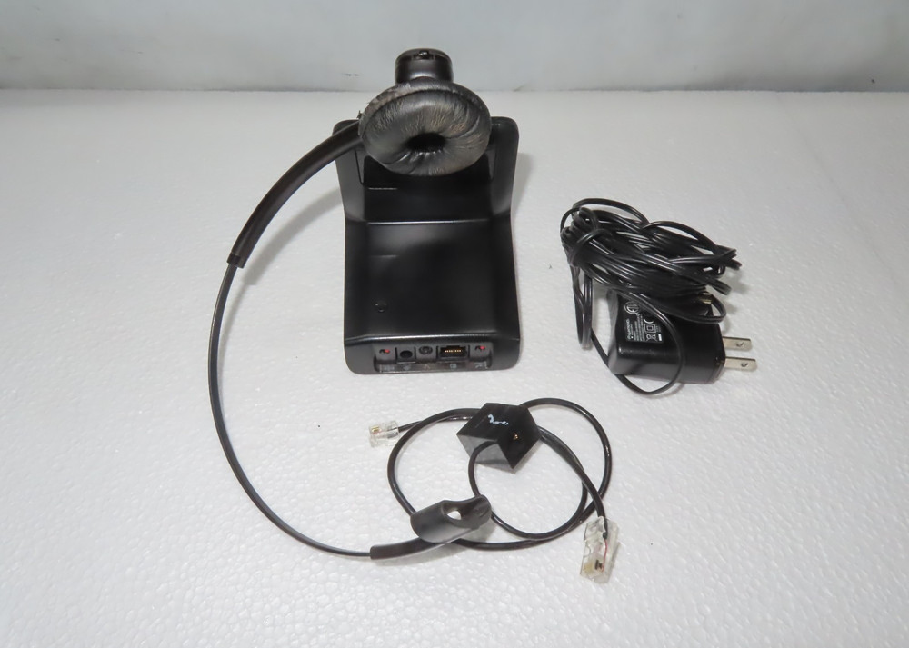 PLANTRONICS CS540 WIRELESS PHONE HEADSET + C054 DOCKING STATION BASE+AC ADAPTER+