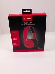 Aiwa Bluetooth Over-Ear Wireless Headphones w/ Adjustable Headband, 15H Playtime