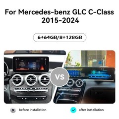 Car Radio Wireless Android Auto CarPlay 128GB For 2019 Mercedes-Benz GLC C-Class
