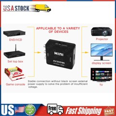 RCA to HDMI Converter Adapter AV 1080P For TV Audio Video Composite CVBS AV2HDMI