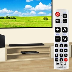 Big Button Universal Remote Control A-TV2 URC-1234ALB for Almost All Brand TVs
