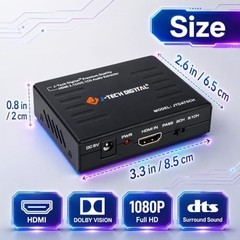 J-Tech Digital Premium Quality 4k HDMI to HDMI + Audio (SPDIF + RCA Stereo) A…